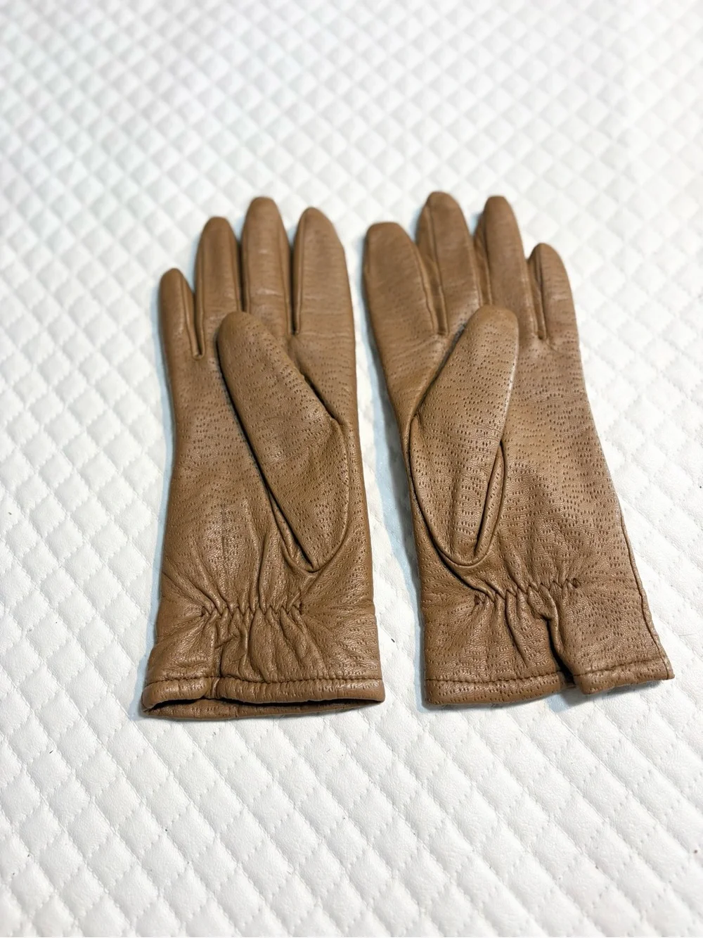 vintage brown leather driving gloves large